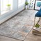 Tiwari Home 3.25' x 8' Contemporary Style Orange and Gray Rectangular Area Throw Rug Runner